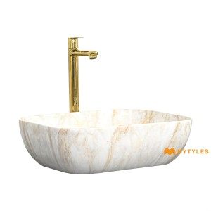 undefined-Ceramic Cream Table Top Wash Basin Code31877 (325x450x125mm, Matt)