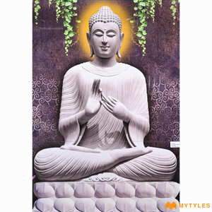 undefined-Poster Wall Tile - Buddha KC-2343 Code23518 (4x6 Feet, Glossy, 3Pcs)