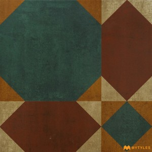 undefined-Green and Brown Moroccan Floor and Wall Tile Code34998 (300x300mm, Matt)