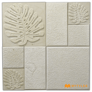 undefined-Natural Stone Wall Cladding Code15655 (Random Size, Stone)  Mint Monstera