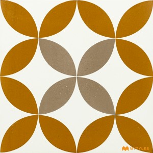 undefined-White and Brown Moroccan Floor and Wall Tile Code31769 (300x300mm, Matt)