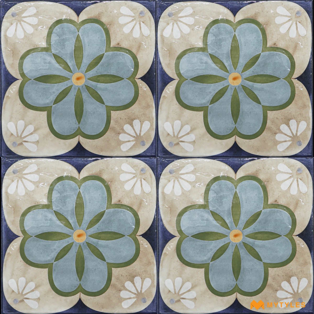 Buy 8x8 Inch Vitrified Moroccan Tile Code33168 Online| Mytyles