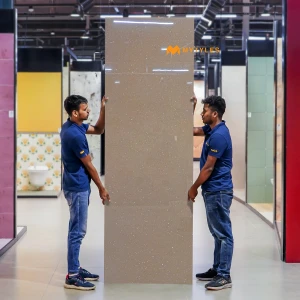 undefined-Full Body Vitrified Slab Floor and Wall Tile Code38449 (800x2400x15mm, Glossy)