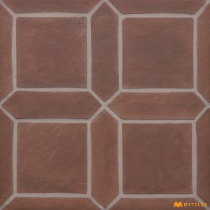 undefined-Terracotta Digital Parking Floor and Wall Tile Code33533 (400x400mm, Matt)