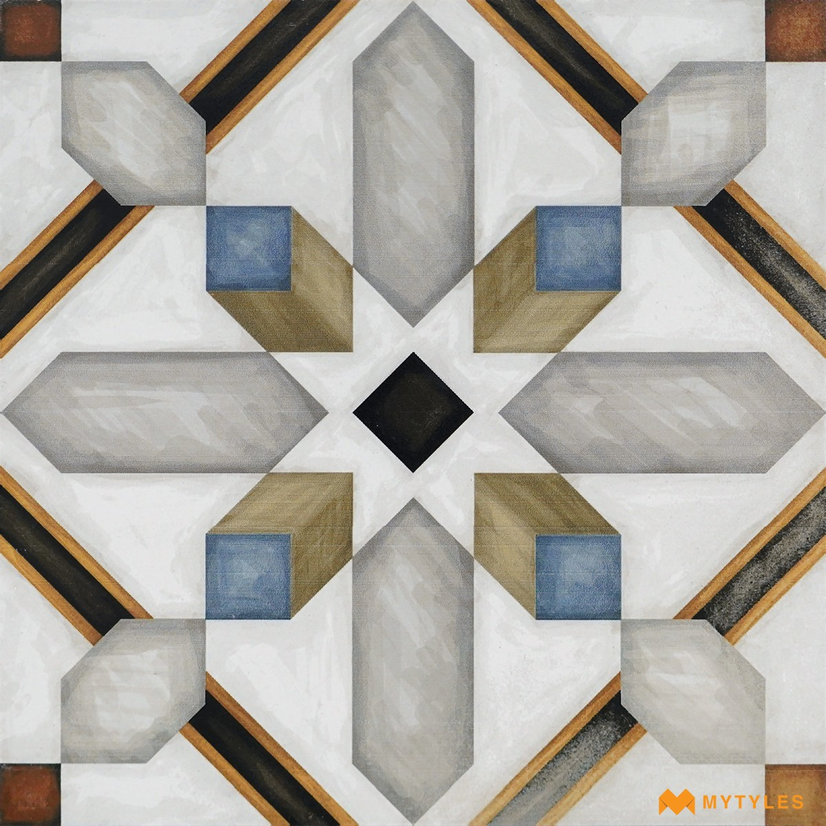 Buy 1x1 Feet Moroccan Wall & Floor Tile code24350 Online