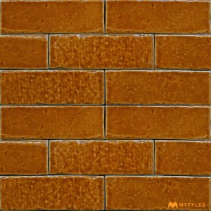 undefined-Imported Orange Subway Floor and Wall Tile Code30459 (50x150mm, Glossy)