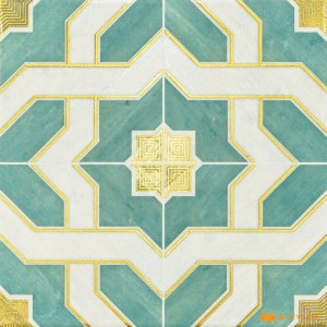 undefined-Vitrified Moroccan Tile Code23036 (300x300mm, Metallic)