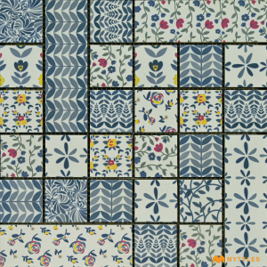 undefined-Vitrified Mosaic Tile Code3481 (300x300mm, Matt)