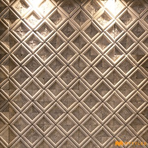 undefined-Natural Gray Marble Square Stone Cladding Code32861 (290x290mm, Stone)