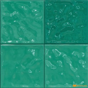 undefined-Ceramic Green Geometric Wall Tile Code32554 (300x300mm, Glossy)