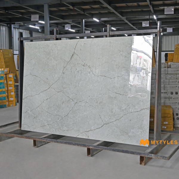 Glazed Vitrified-Vitrified Grey Slab Floor and Wall Tile Code22728 (1200x1800mm, Glossy)