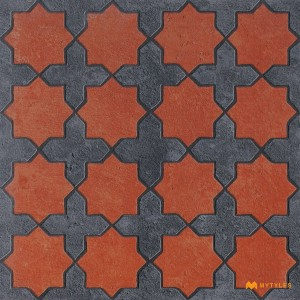 undefined-Vitrified Red Digital Parking Floor and Wall Tile Code31003 (500x500mm, Matt)