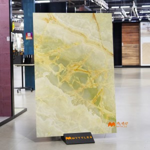 undefined-Vitrified Green Slab Floor and Wall Tile Code37303 (1200x1800mm, Matt)