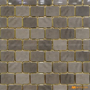 undefined-Ceramic Brown and Gold Highlighter Wall Tile Code31225 (300x600mm, High-Glossy)