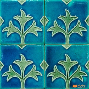 undefined-Decorative Blue Wall Tile Code32946 (75x75mm, Glossy, 16Pc in Box)