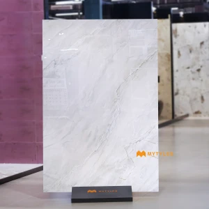 undefined-Vitrified White Slab Floor and Wall Tile Code37331 (1200x1800x15mm, Glossy)