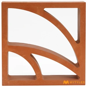 undefined-Terracotta Lotus Jali Code38250 (220x220mm, Matt)