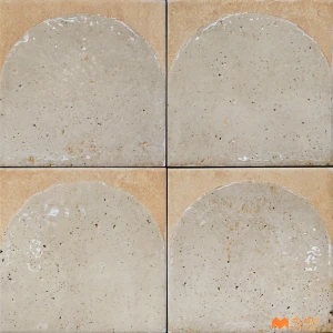 undefined-Imported Beige Geometric Floor and Wall Tile Code34022 (150x150mm, Glossy)