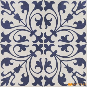 undefined-Ceramic Blue Moroccan Floor and Wall Tile Code34994 (300x300mm, Matt)