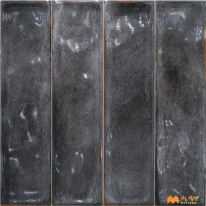 undefined-Ceramic Black Subway Wall Tile Code37356 (300x300mm, Glossy)