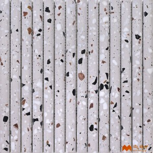 undefined-Imported White Terrazzo Mosaic Wall Tile Code37732 (300x300mm, Stone)