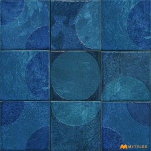 undefined-Imported Blue Subway Floor and Wall Tile Code30481 (100x100mm, Matt/Glossy)