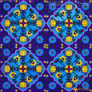 undefined-Decorative Blue Tile Code30353 (150x150mm, Glossy, 4Pc in Box)