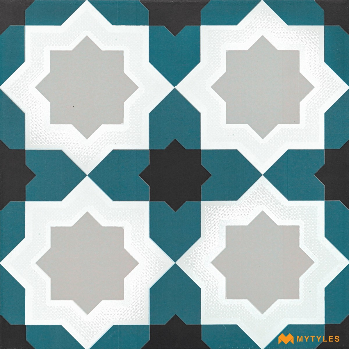 Buy 1x1 Feet Blue Moroccan Wall & Floor Tile code26894 Online