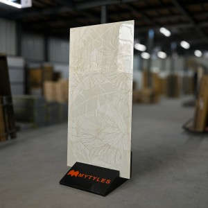 undefined-Vitrified Beige Tropical Floor and Wall Tile Code20270 (600x1200mm, Glossy)