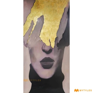 undefined-Vitrified Silent Bloom Wall Poster Tile Code38052 (1200x2400mm, Matt)