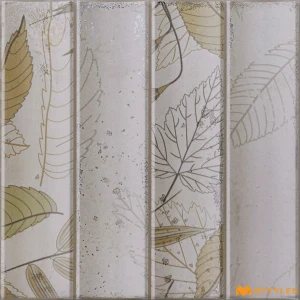 undefined-Tropical Foliage White Subway Matt Wall Tile Code40437 300x300mm 10Pc Pack