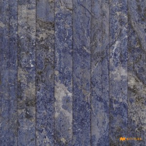 undefined-Imported Blue Fluted Wall Tile Code32814 (50x400mm, Matt)