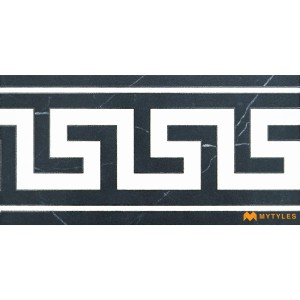 undefined-White and Black Carpet Design Floor and Wall Tile Code30725 (150x300mm, Matt)