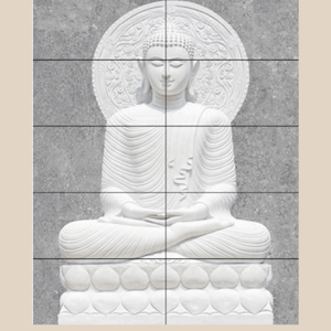 undefined-Poster Wall Tile - Buddha KM933 Code8315 (4x5 Feet, Matt, 10Pcs)