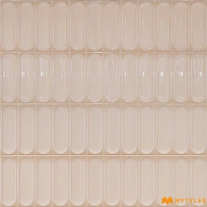 undefined-Cream Pink Capsule Glossy Ceramic Wall Tile Code40025 300x600mm 6Pc Pack