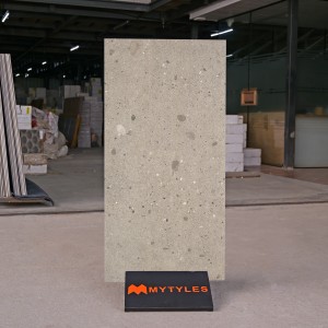 undefined-Full Body Vitrified Beige Terrazzo Floor Tile Code35384 (600x1200mm, Matt)