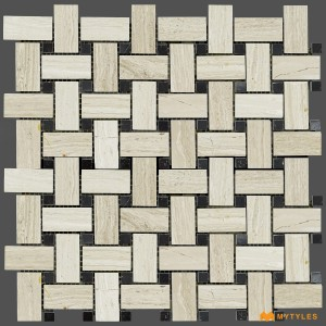 undefined-Imported Cream Mosaic Floor and Wall Tile Code32730 (300x300mm, Matt)