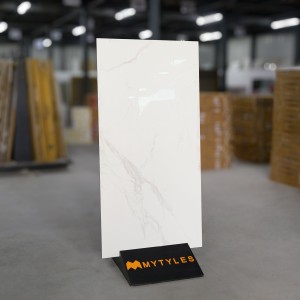undefined-Vitrified White Floor and Wall Tile Code32129 (600x1200mm, Glossy)