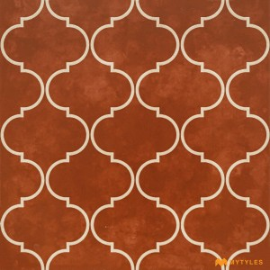 undefined-Ceramic Red Moroccan Floor and Wall Code29286 (300x300mm, Matt)