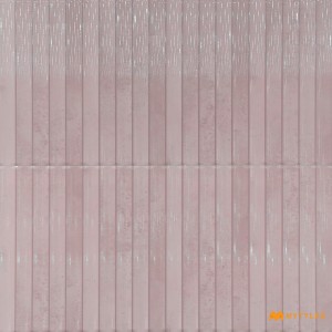 undefined-Ceramic Pink Fluted Wall Tile Code31669 (300x600mm, Glossy)