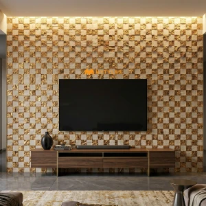undefined-Natural Stone Wall Cladding Code16453 (300x300mm, Stone) - White Brown