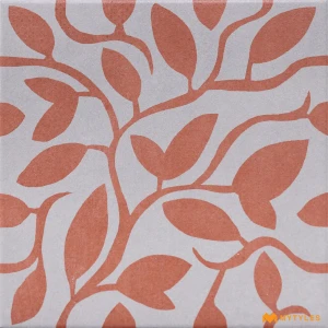 undefined-Vitrified Red Moroccan Floor and Wall Tile Code38665HL5 (200x200mm, Matt)