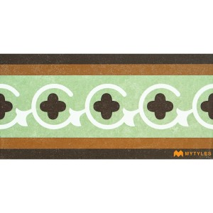 undefined-Green Carpet Design Floor and Wall Tile Code30736 (150x300mm, Matt)