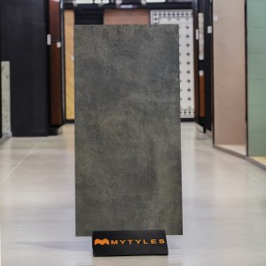 undefined-Vitrified Black Floor and Wall Tile Code37445 (600x1200mm, Matt)