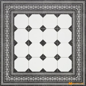 undefined-White and Black Carpet Design Floor and Wall Tile Code30693 (300x300mm, Matt)