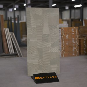 undefined-Vitrified Gray Textured Floor and Wall Tile Code33795 (600x1200mm, Matt)