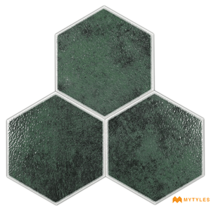 undefined-Ceramic Hexagon Wall Tile Code18270 (255x295mm, Glossy)
