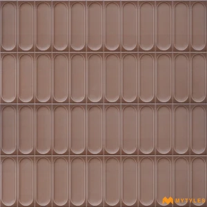undefined-Toffee Brown Capsule Matt Ceramic Wall Tile Code40293 300x600mm 6Pc Pack