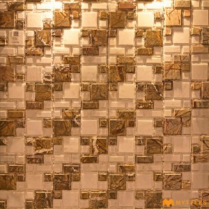 undefined-Natural Stone Wall Cladding Code16476 (285x285mm, Stone) - White Brown Biscuit