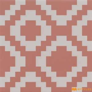 undefined-Vitrified Pink Moroccan Tile Code25259 (300x300mm, Matt)
